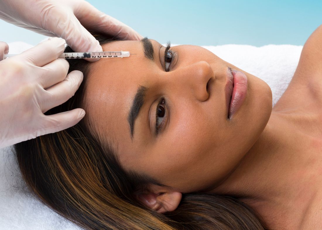woman getting botox after booking the best botox deals in altanta via a blog she read