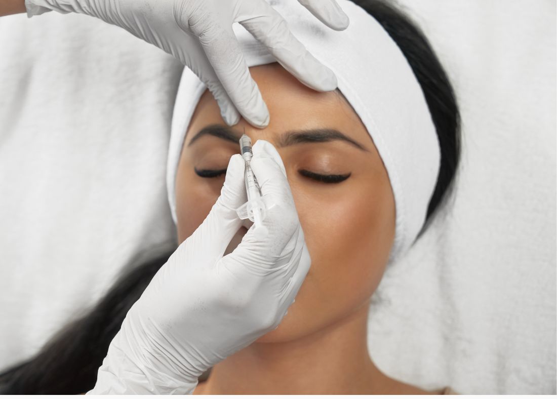 woman getting botox after booking the best botox deals in altanta via a blog she read